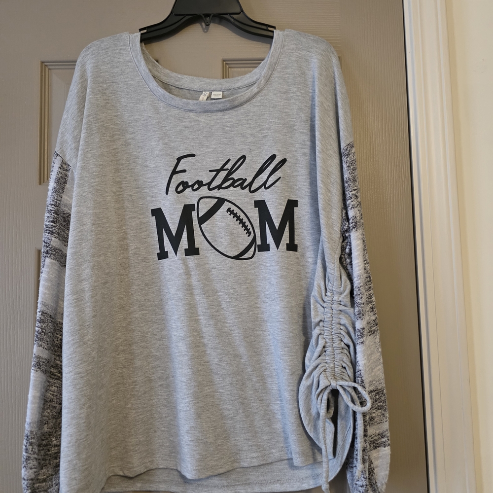 Cato Gray Football Mom Long Sleeve Tee
